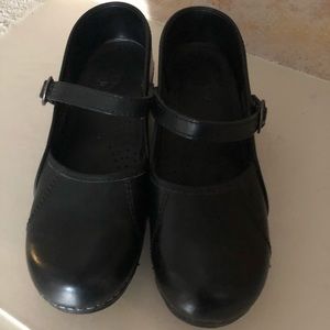 Dansko Black Leather Mary Jane Nurse Comfort Sz37